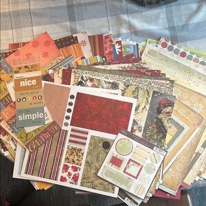 Large Bundle of Scrapbook Materials